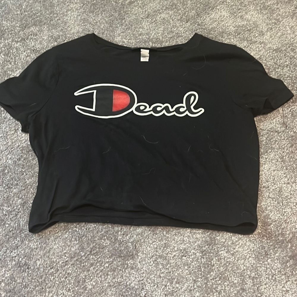 Black crop top size medium